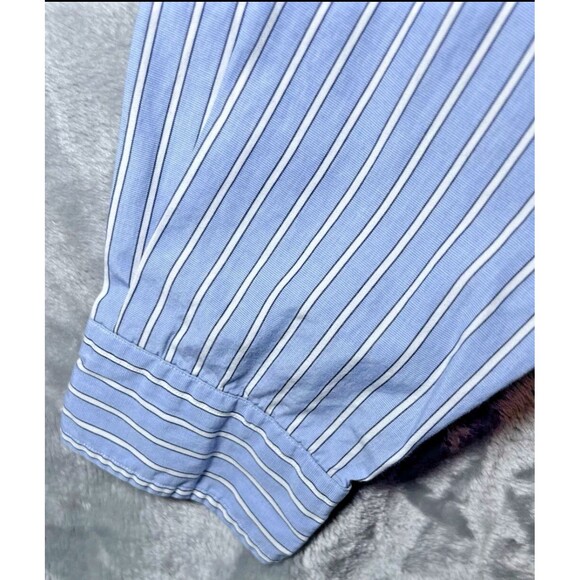 Ralph Lauren Button Up Shirt Blue Striped Mens Size 16 1/2 34/35 Long Sleeve - Picture 5 of 11